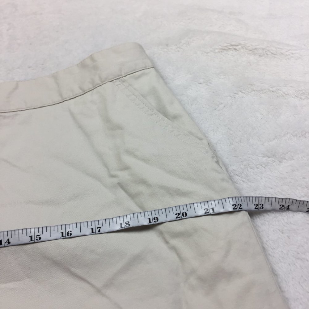 Land's End Chino Skort Skirt Size 14P Womans Petite Beige KHAKI Buttons Pockets - Picture 7 of 14